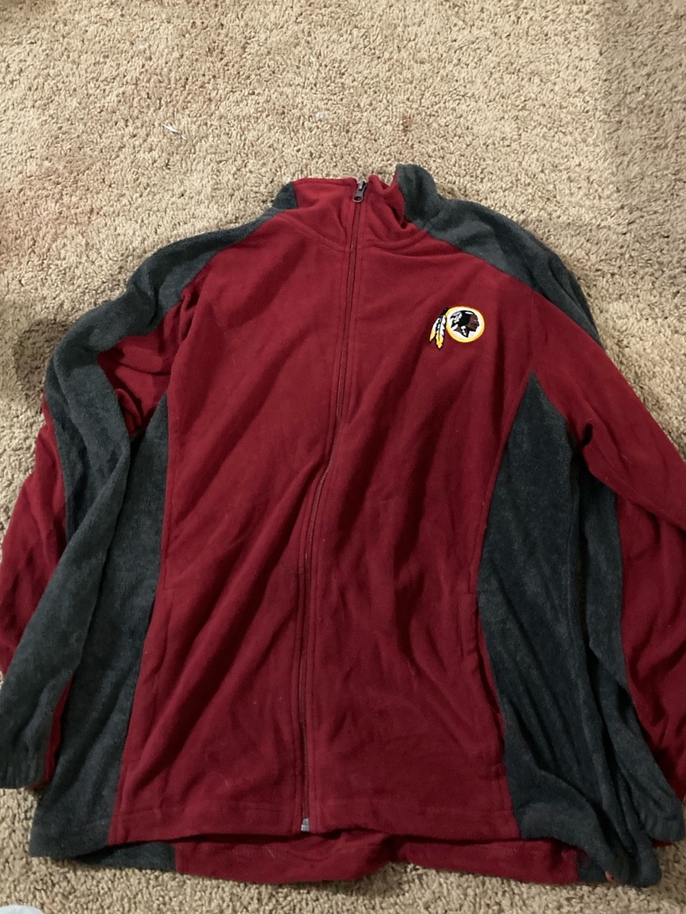 NFL “Washington Redskins” Women's Burgundy Full-Zip Team Fleece